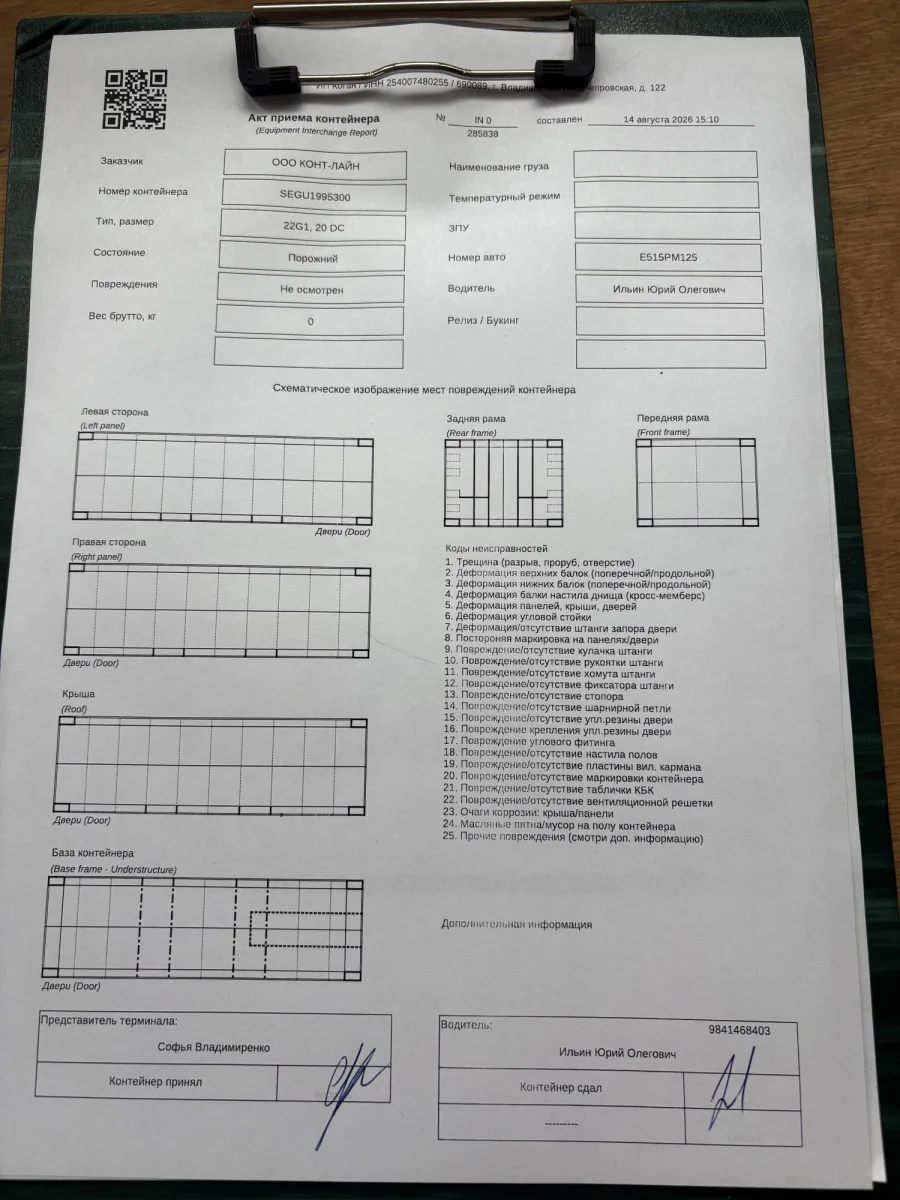 Морской контейнер 20GP (IICL)