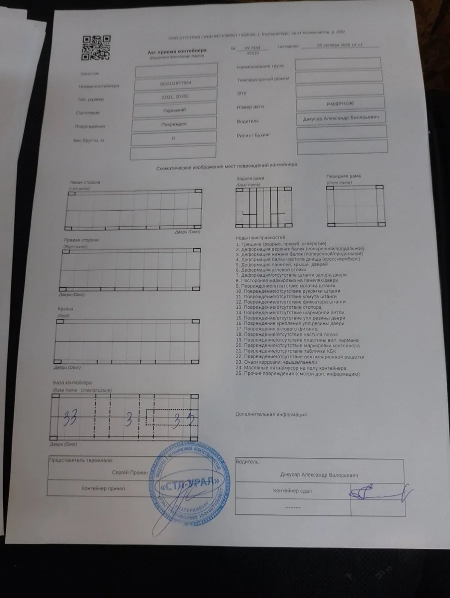 Морской контейнер 20GP (IICL)