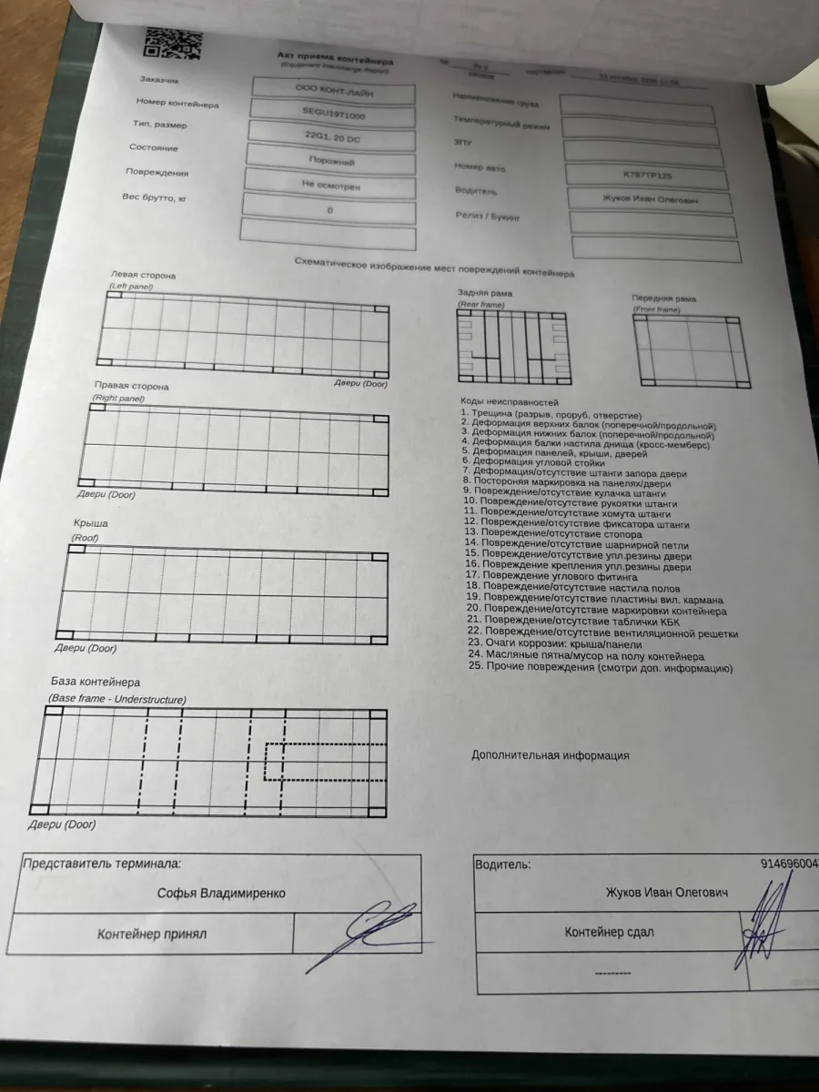 Морской контейнер 20GP (IICL)